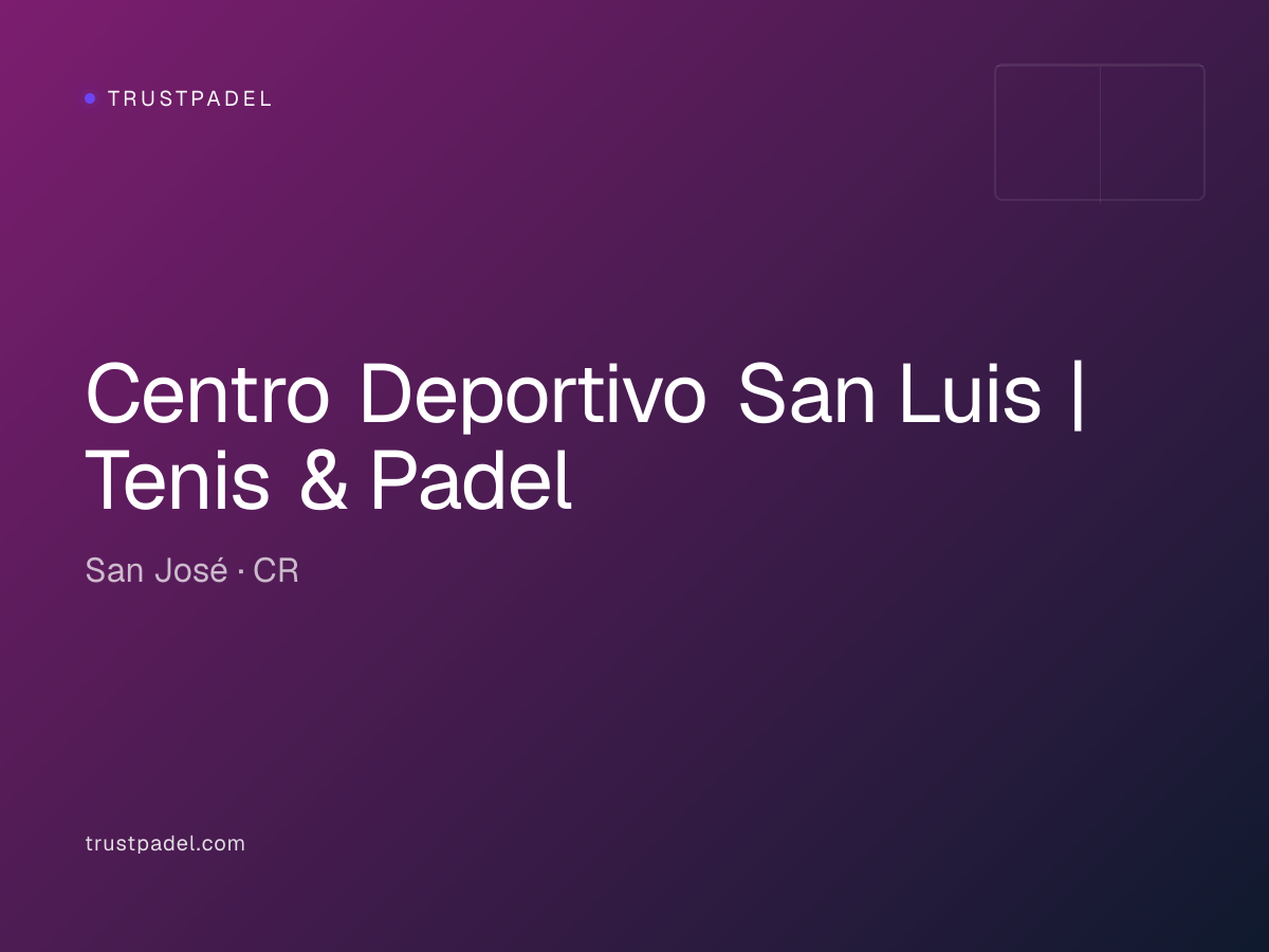 Centro Deportivo San Luis | Tenis & Padel padel club