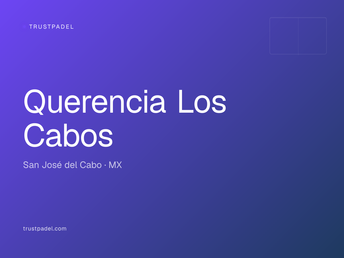 Querencia Los Cabos padel club