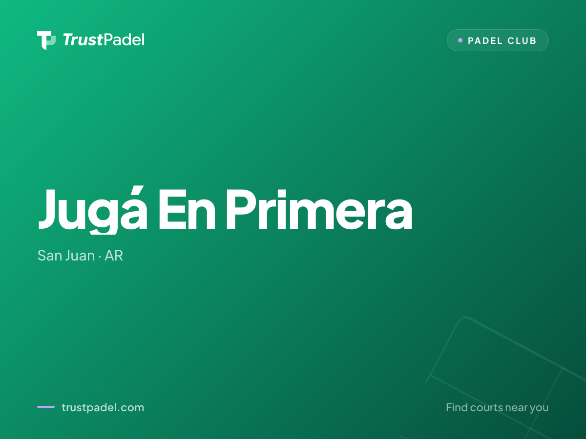 Jugá En Primera padel club