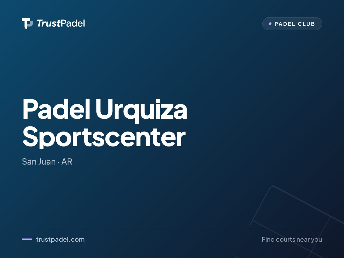 Padel Urquiza Sportscenter padel club