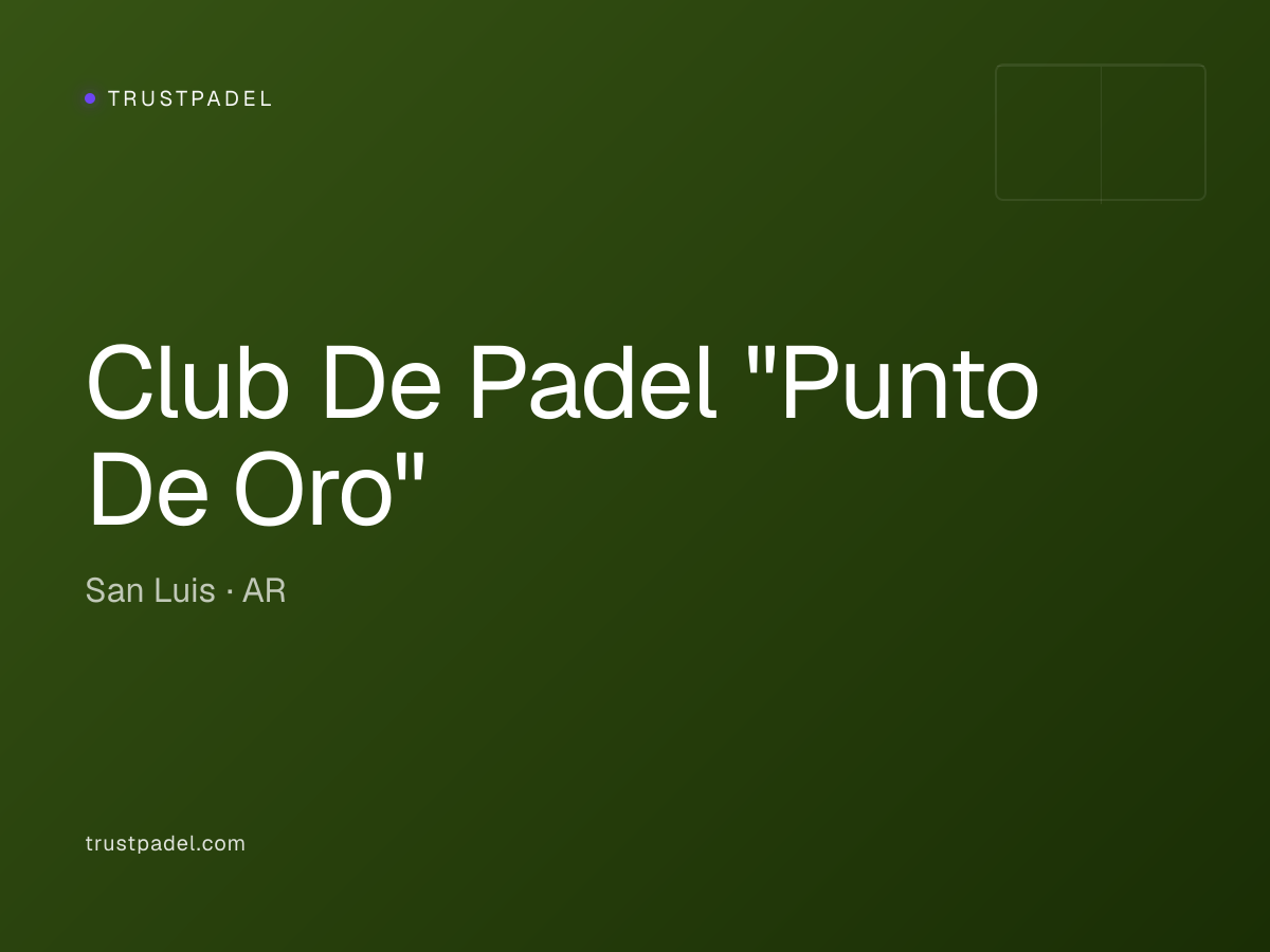 Club De Padel "Punto De Oro" padel club