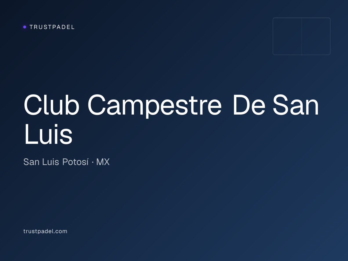Club Campestre De San Luis padel club