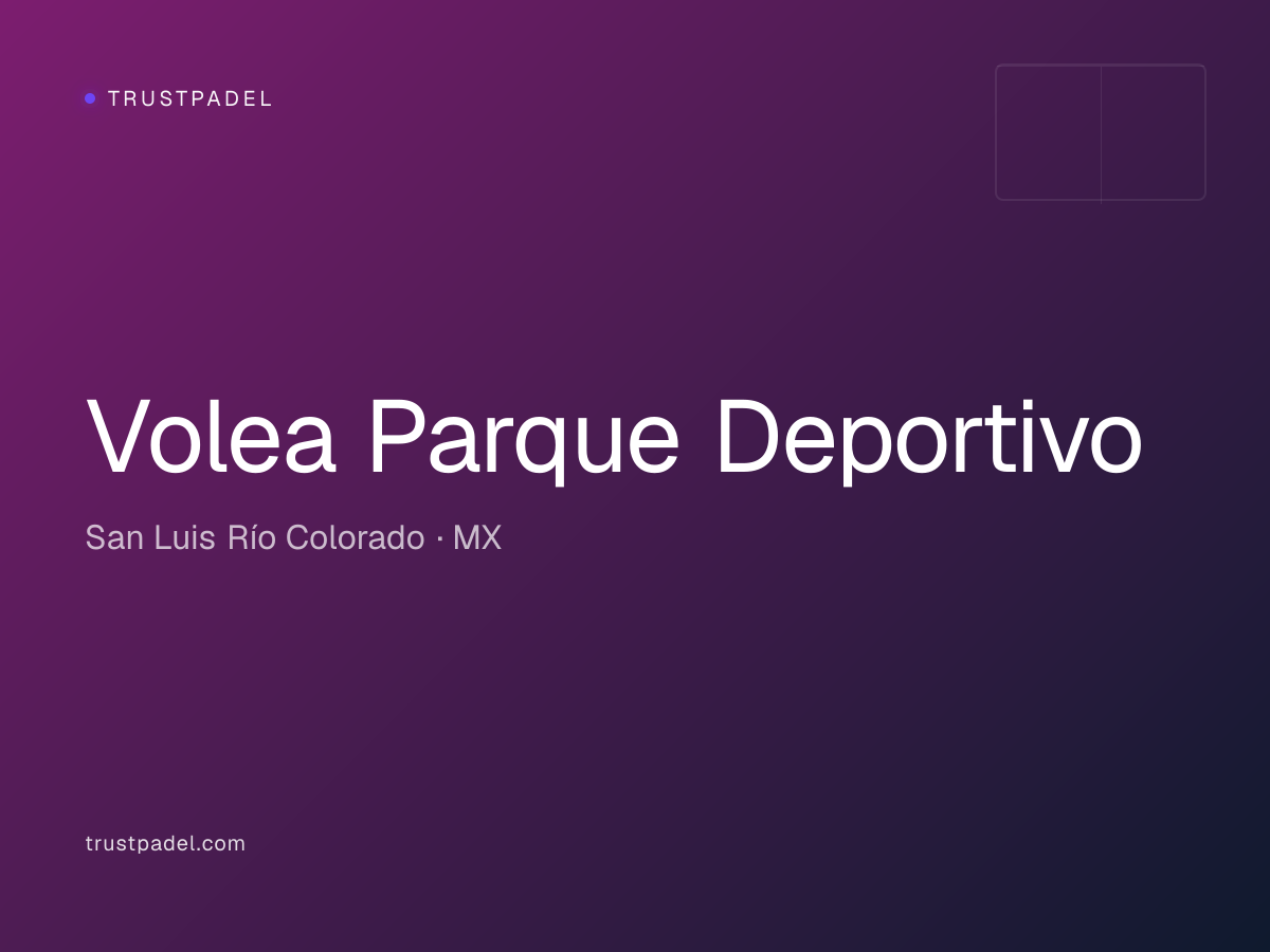 Volea Parque Deportivo padel club