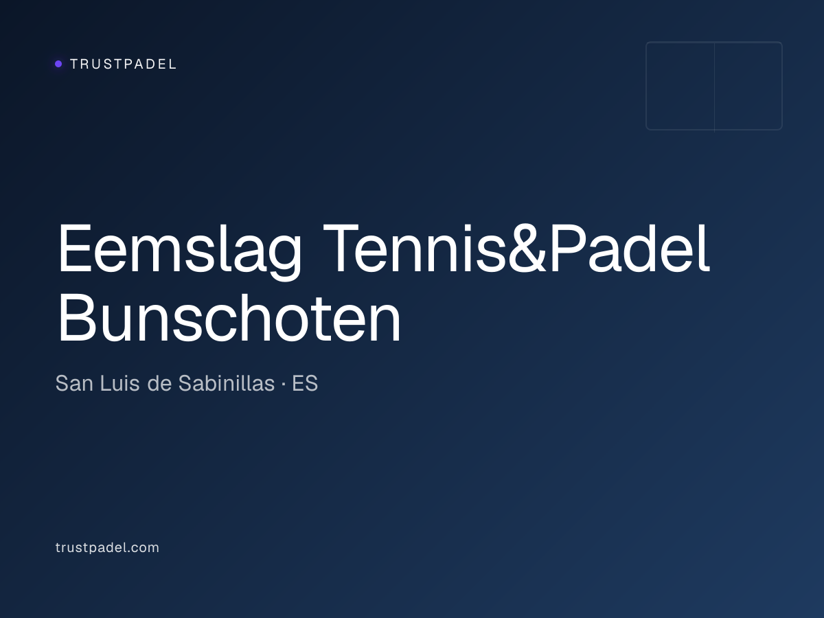 Eemslag Tennis&Padel Bunschoten padel club