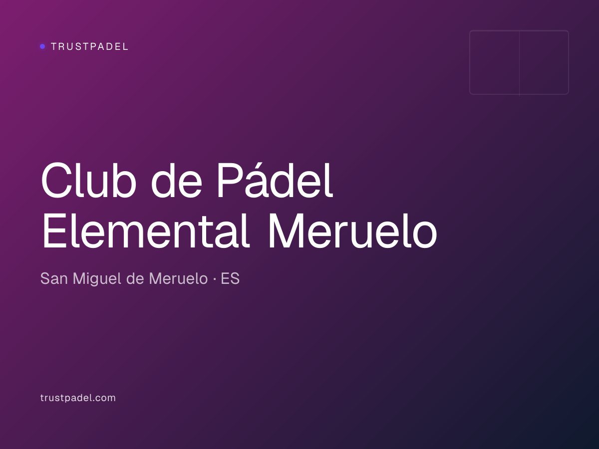 Club de Pádel Elemental Meruelo padel club
