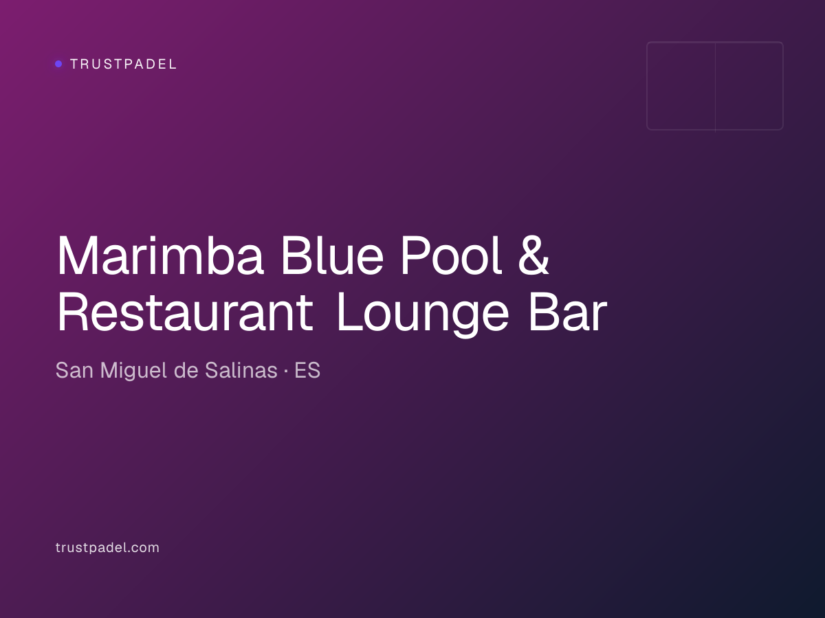 Marimba Blue Pool & Restaurant Lounge Bar padel club