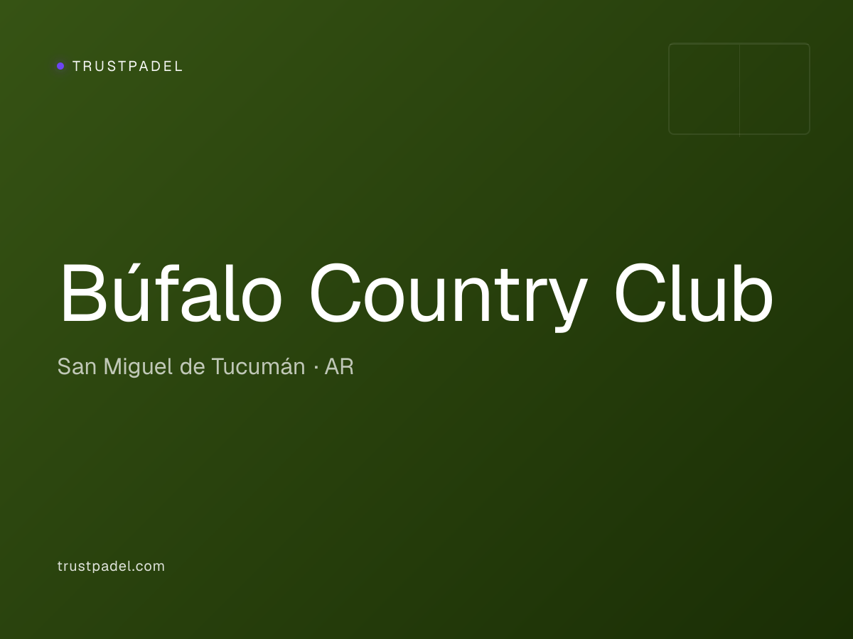 Búfalo Country Club padel club