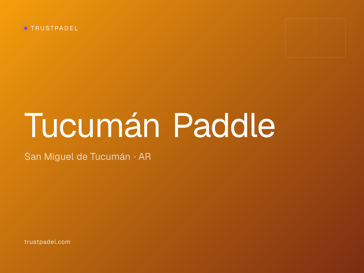 Tucumán Paddle padel club