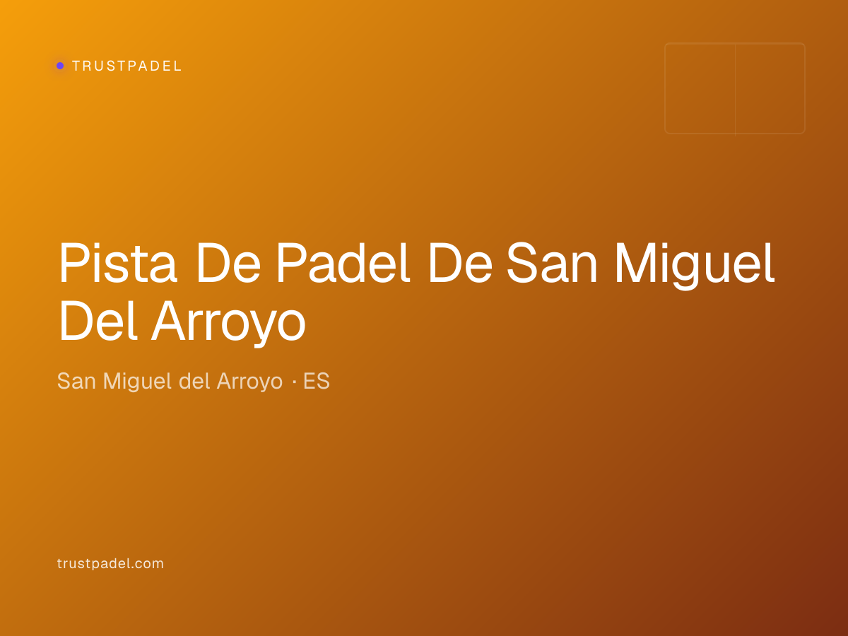 Pista De Padel De San Miguel Del Arroyo padel club