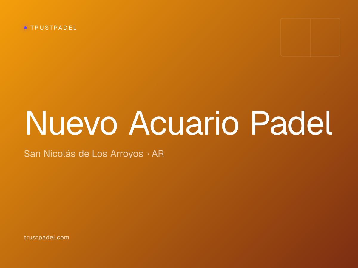 Nuevo Acuario Padel padel club