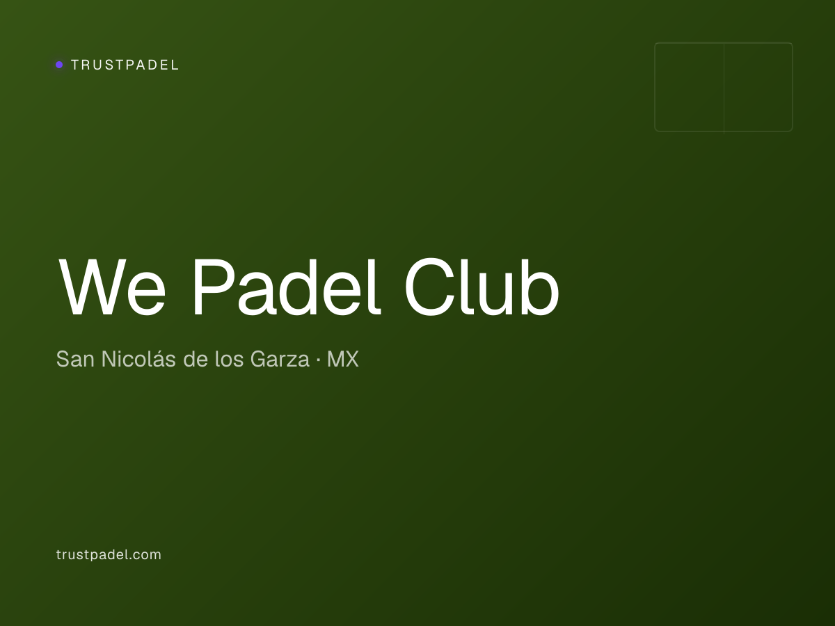 We Padel Club padel club