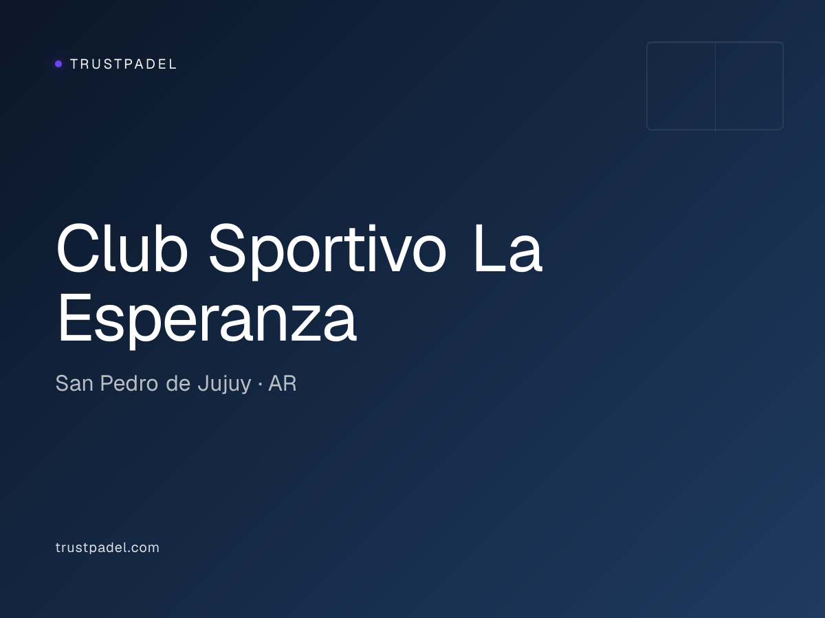 Club Sportivo La Esperanza padel club