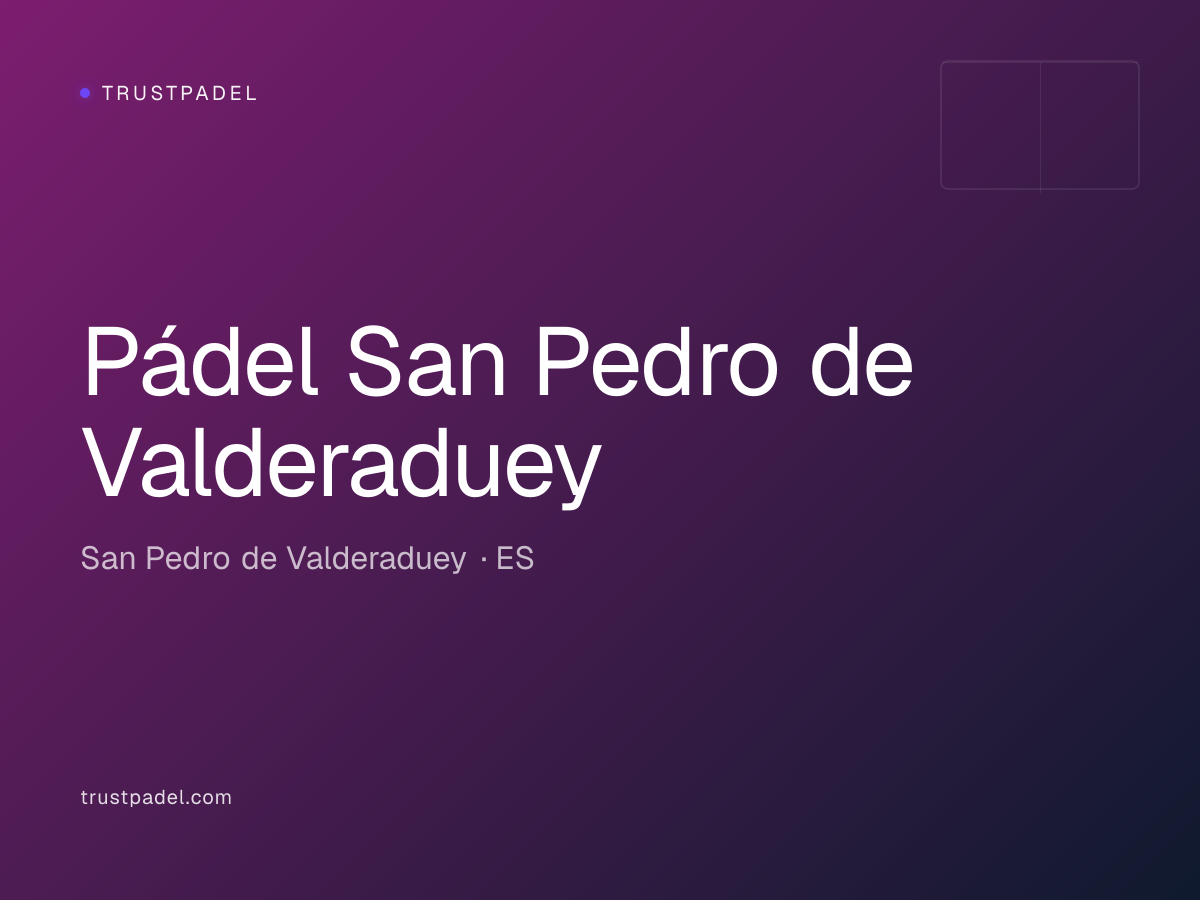 Pádel San Pedro de Valderaduey padel club