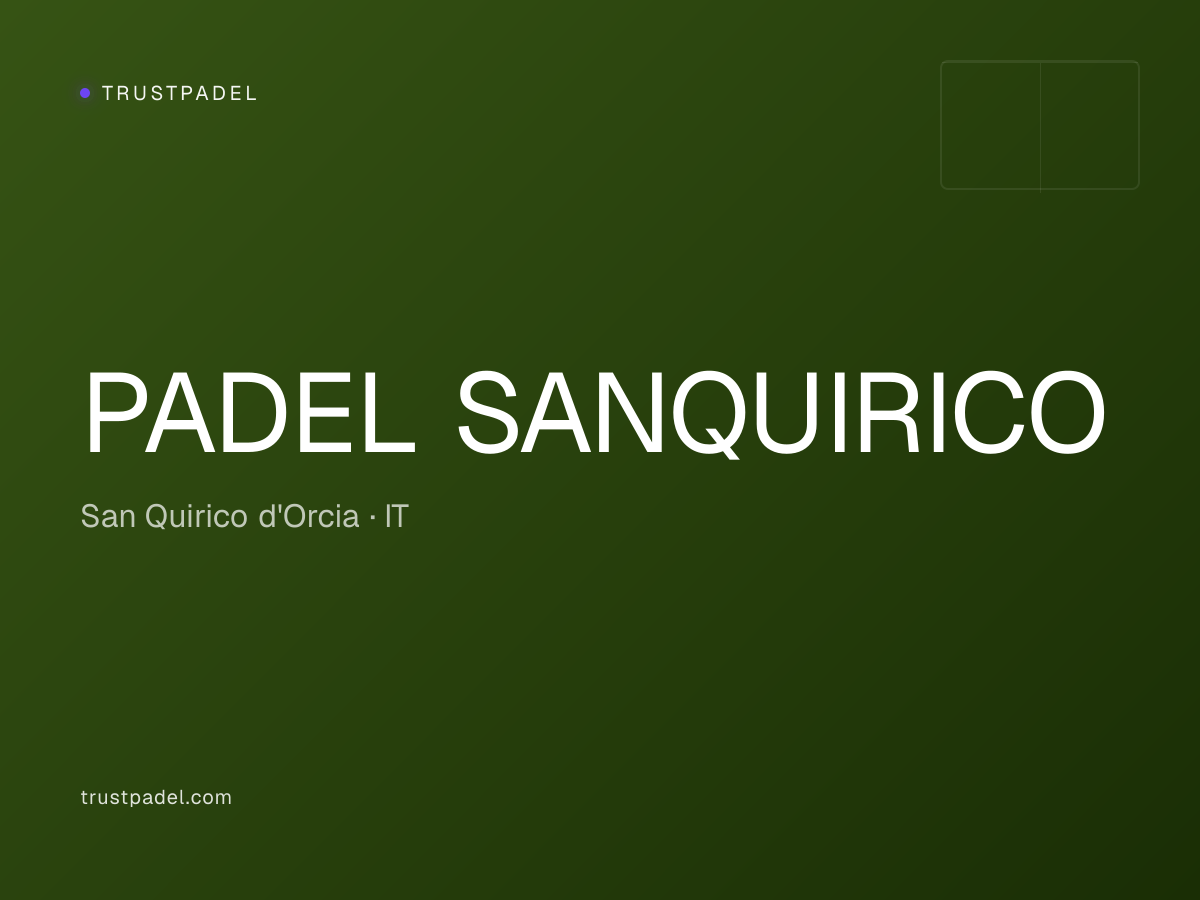 PADEL SANQUIRICO padel club