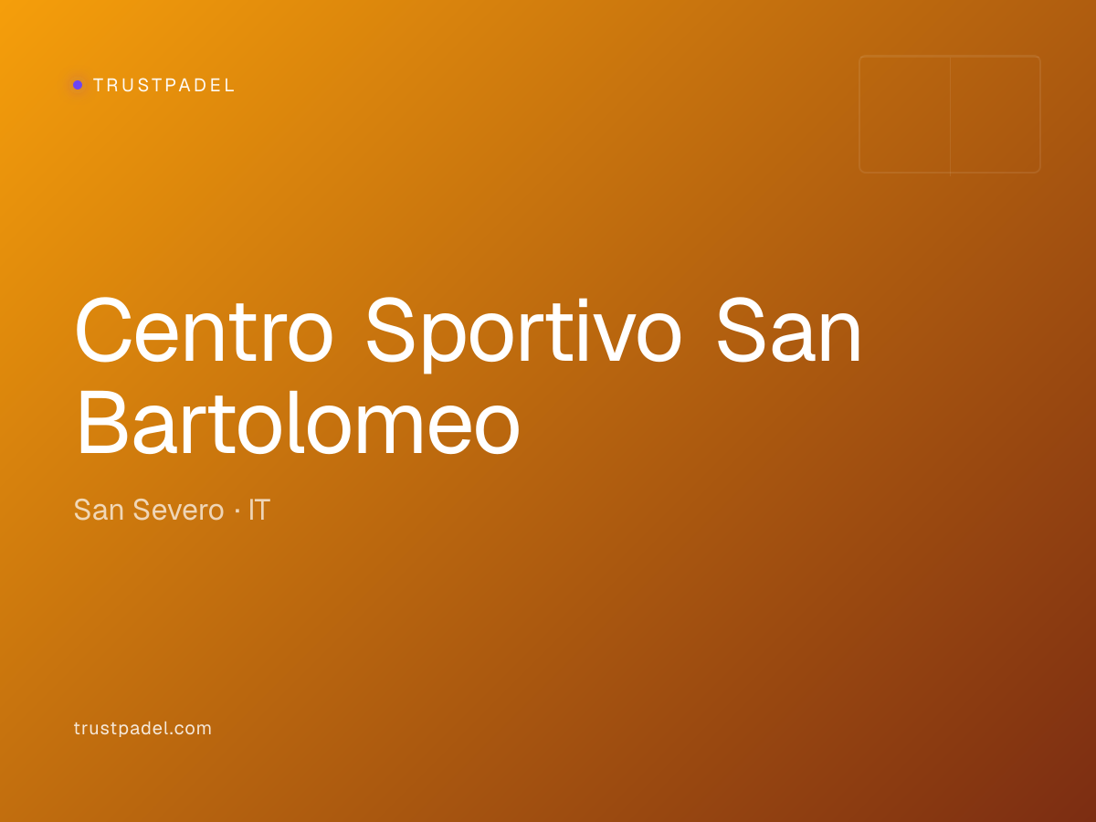 Centro Sportivo San Bartolomeo padel club