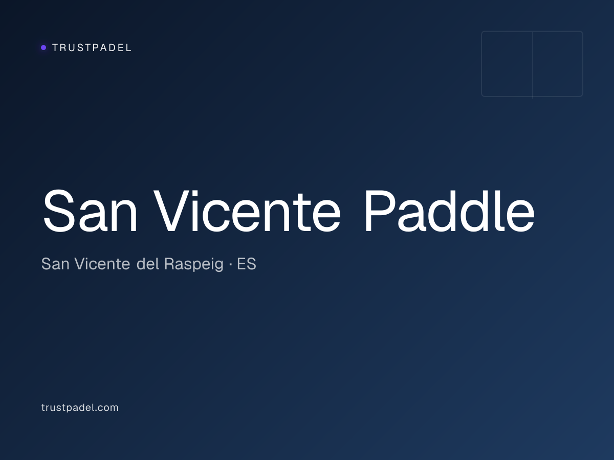 San Vicente Paddle padel club