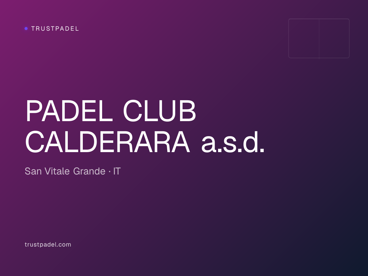 PADEL CLUB CALDERARA a.s.d. padel club