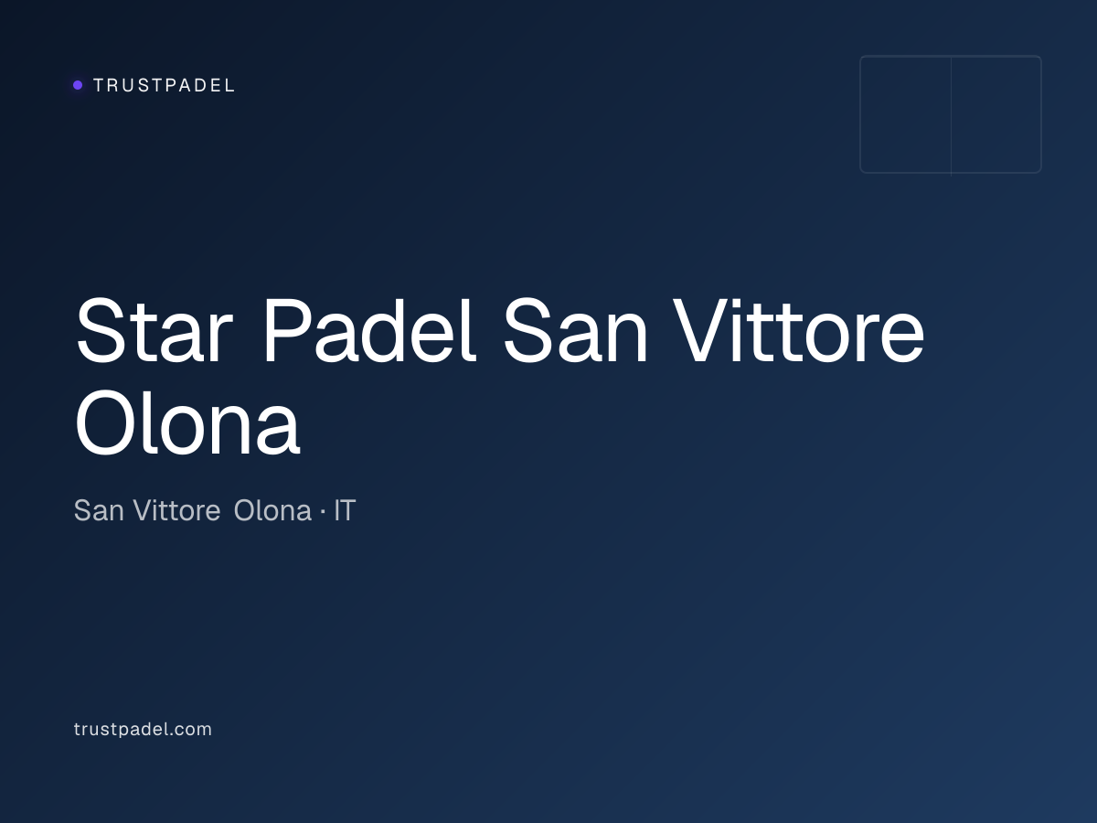 Star Padel San Vittore Olona padel club