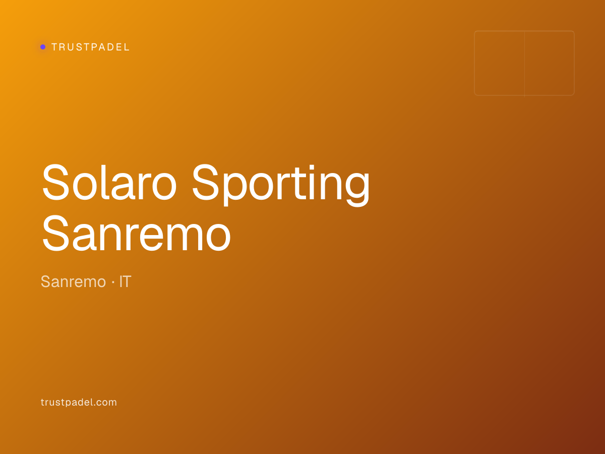 Solaro Sporting Sanremo padel club