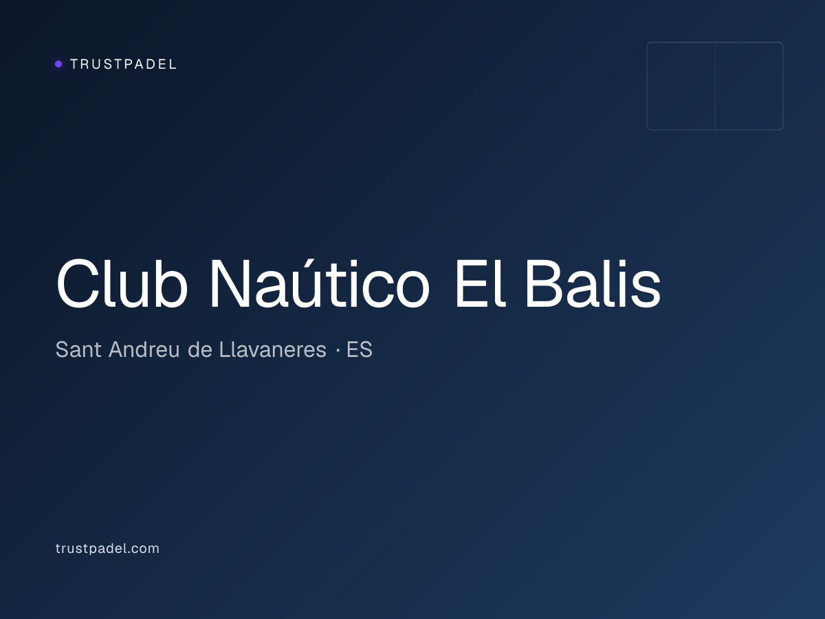 Club Naútico El Balis padel club