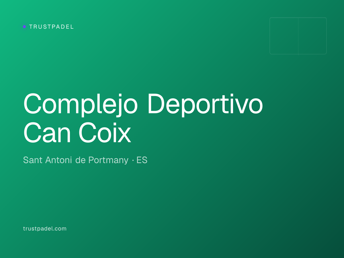 Complejo Deportivo Can Coix padel club