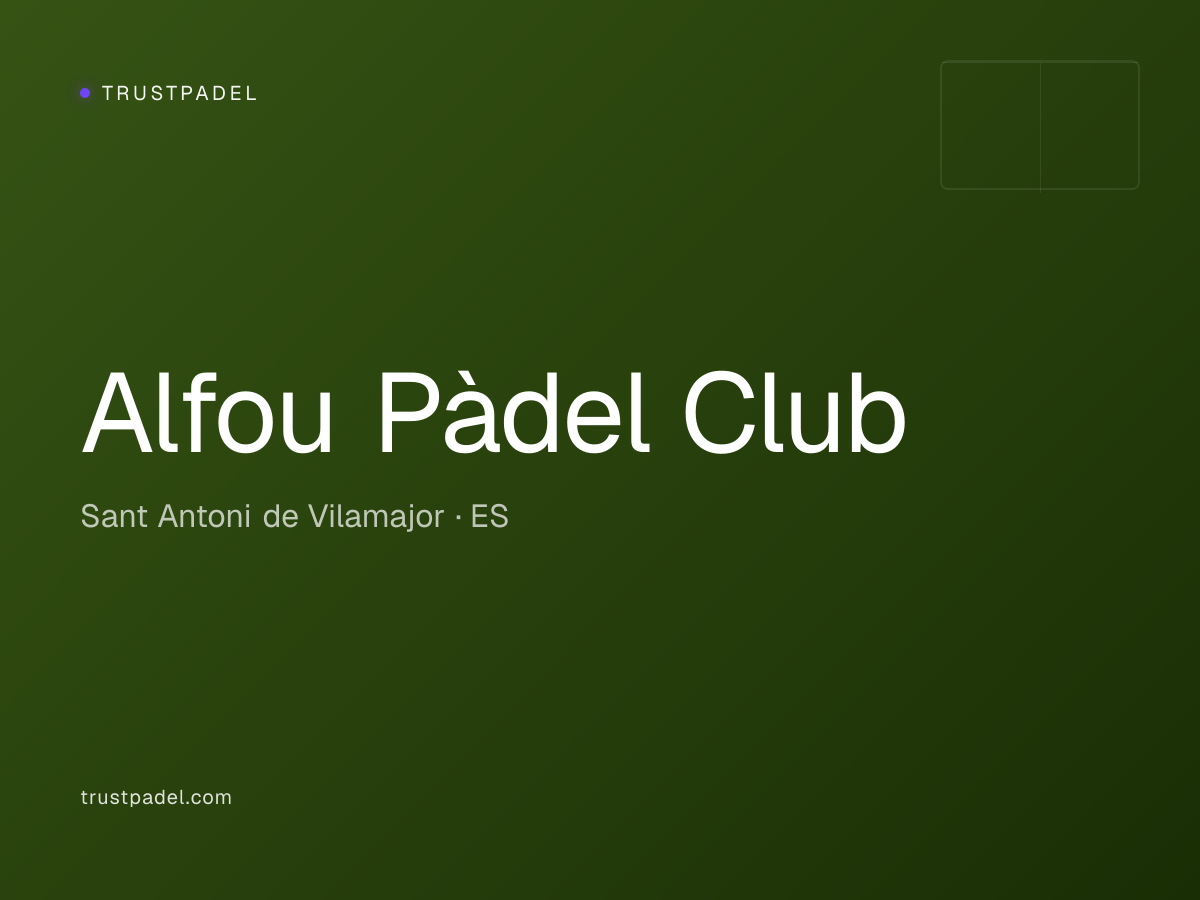 Alfou Pàdel Club padel club