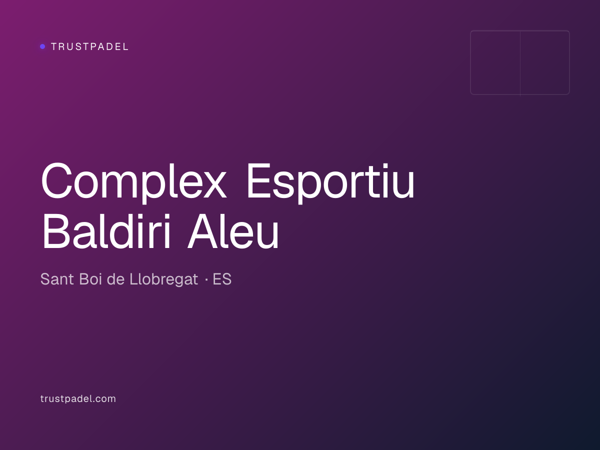 Complex Esportiu Baldiri Aleu padel club