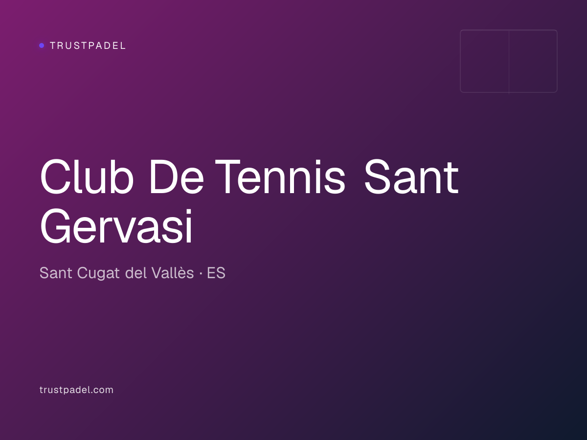 Club De Tennis Sant Gervasi padel club