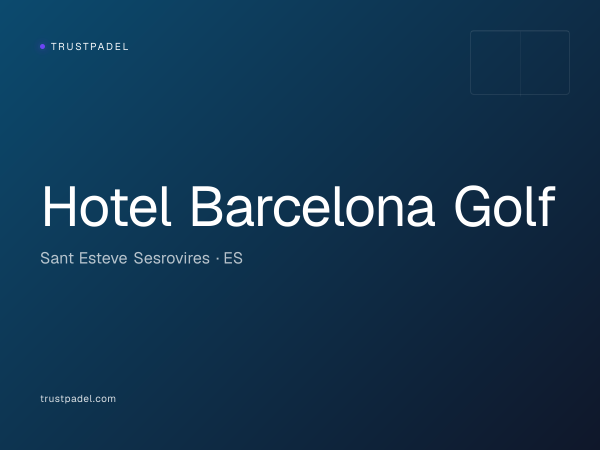 Hotel Barcelona Golf padel club