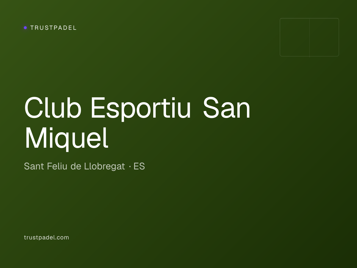 Club Esportiu San Miquel padel club