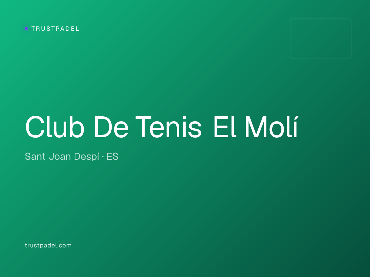 Club De Tenis El Molí padel club