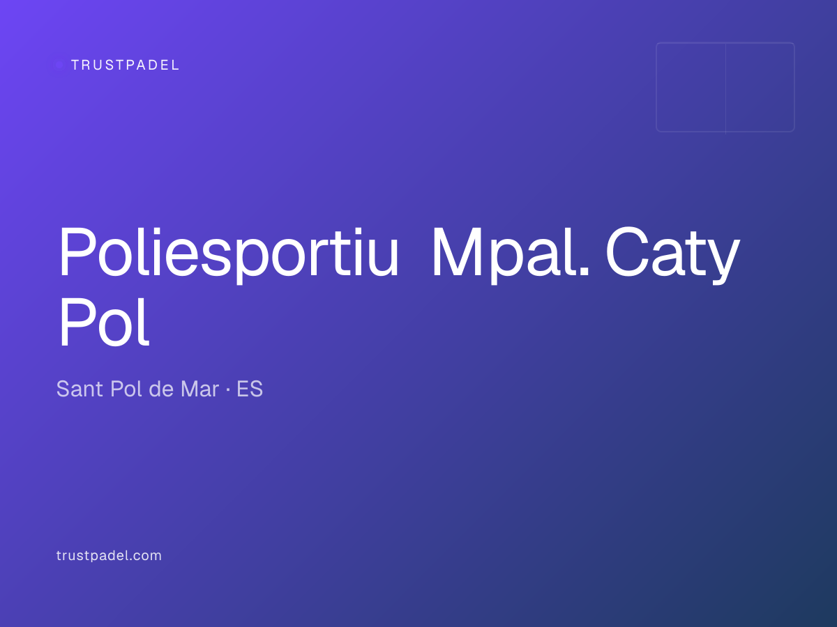 Poliesportiu Mpal. Caty Pol padel club