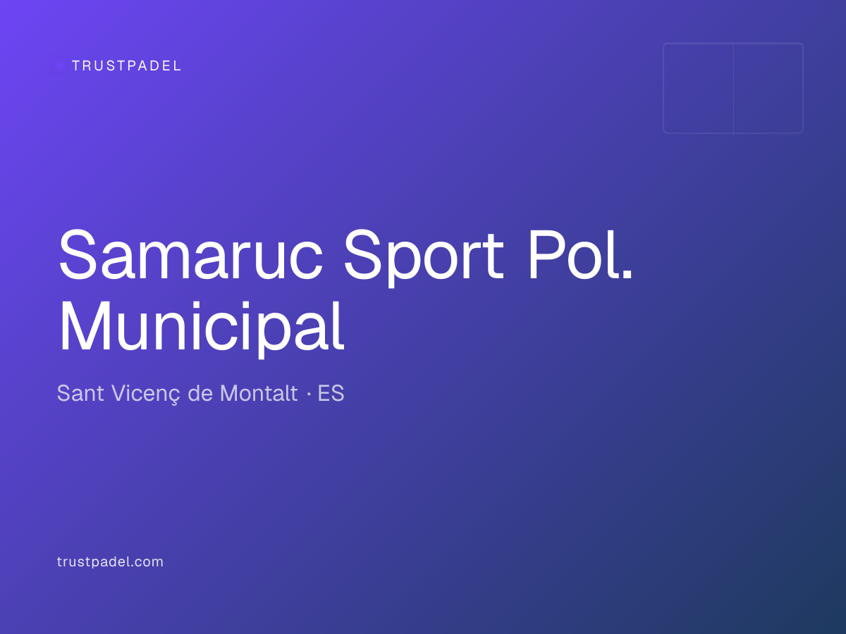 Samaruc Sport Pol. Municipal padel club