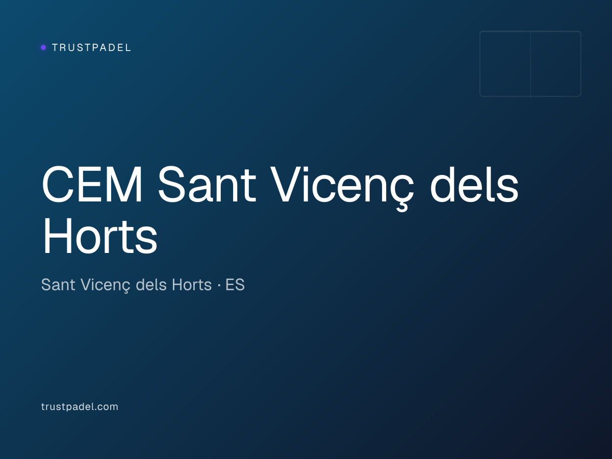 CEM Sant Vicenç dels Horts padel club