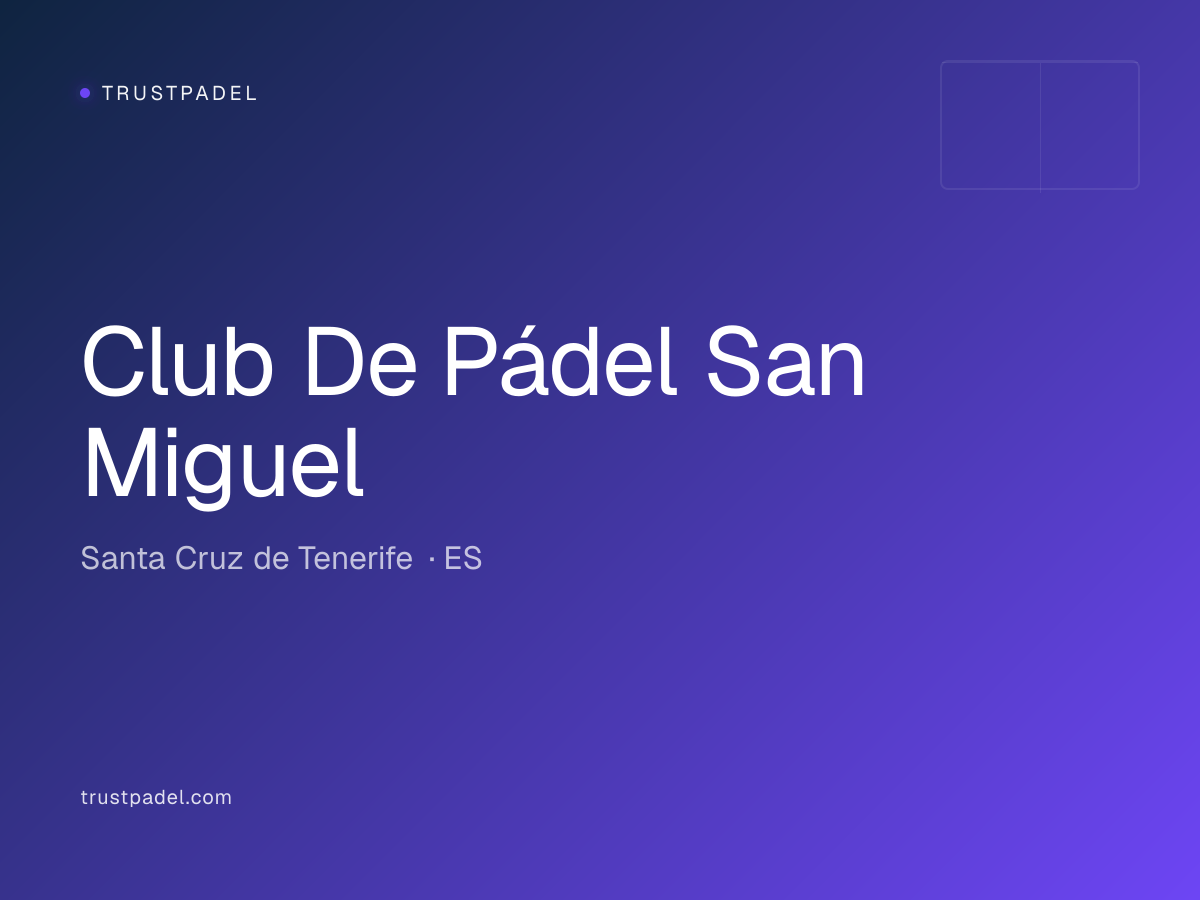 Club De Pádel San Miguel padel club