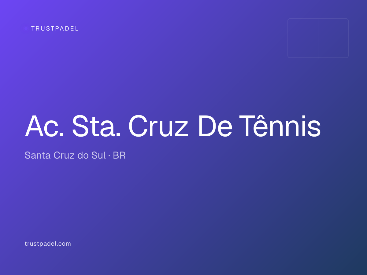 Ac. Sta. Cruz De Tênnis padel club
