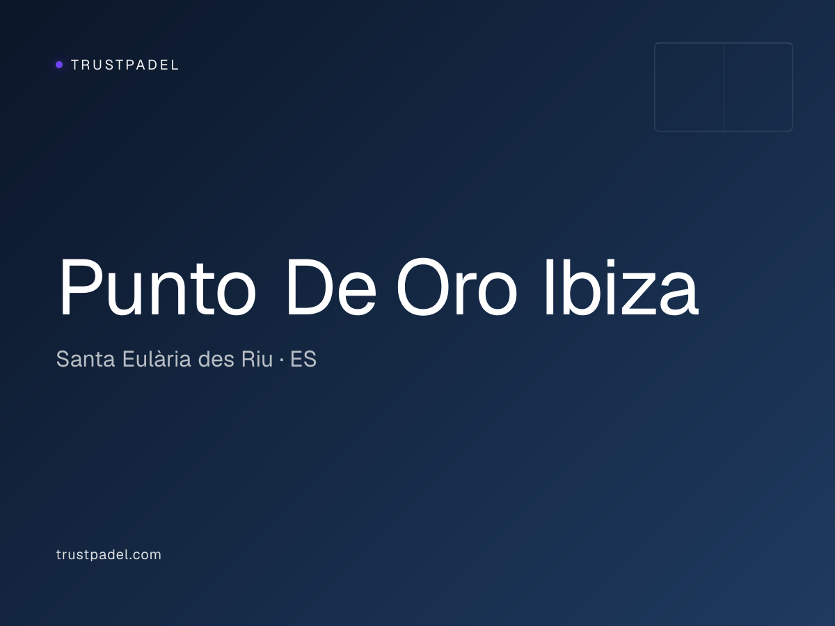 Punto De Oro Ibiza padel club