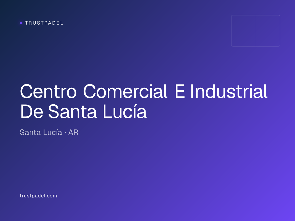 Centro Comercial E Industrial De Santa Lucía padel club