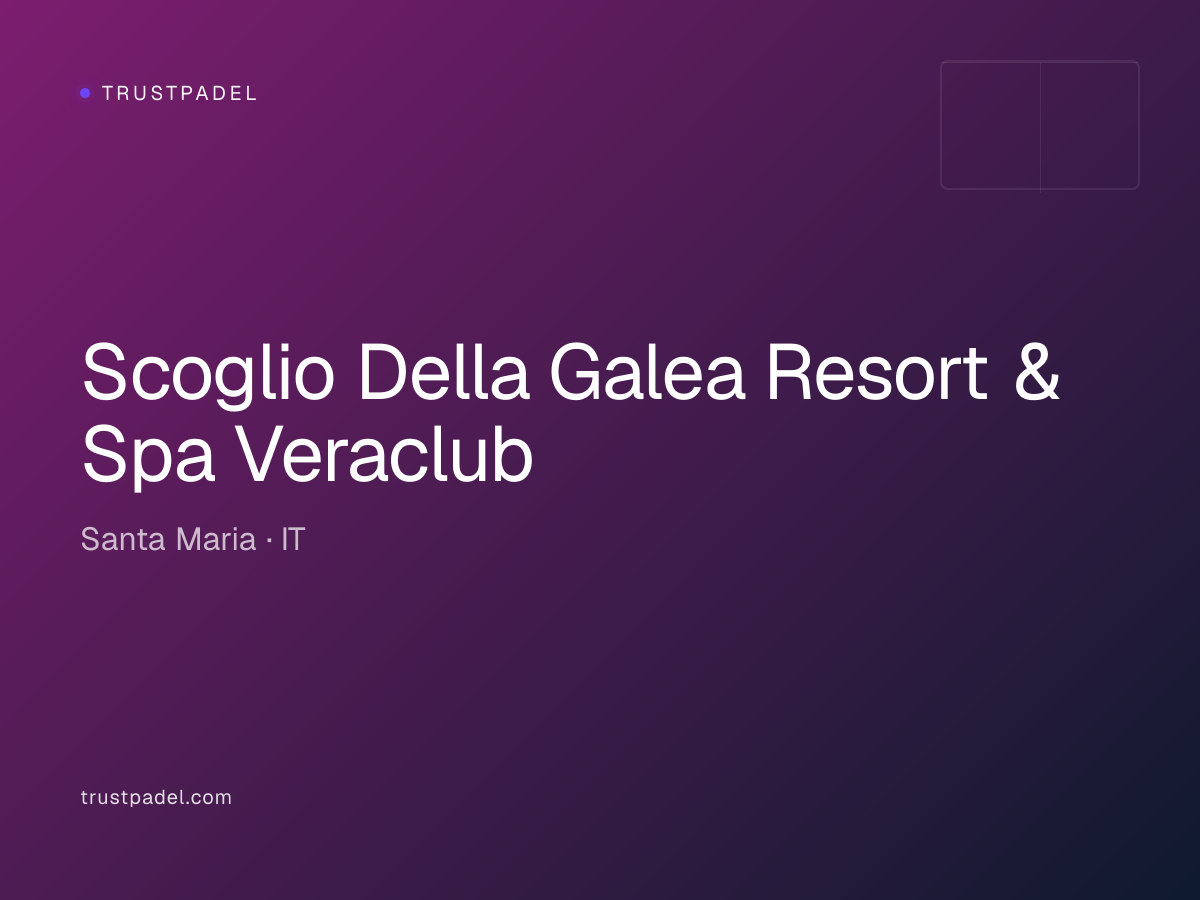 Scoglio Della Galea Resort & Spa Veraclub padel club
