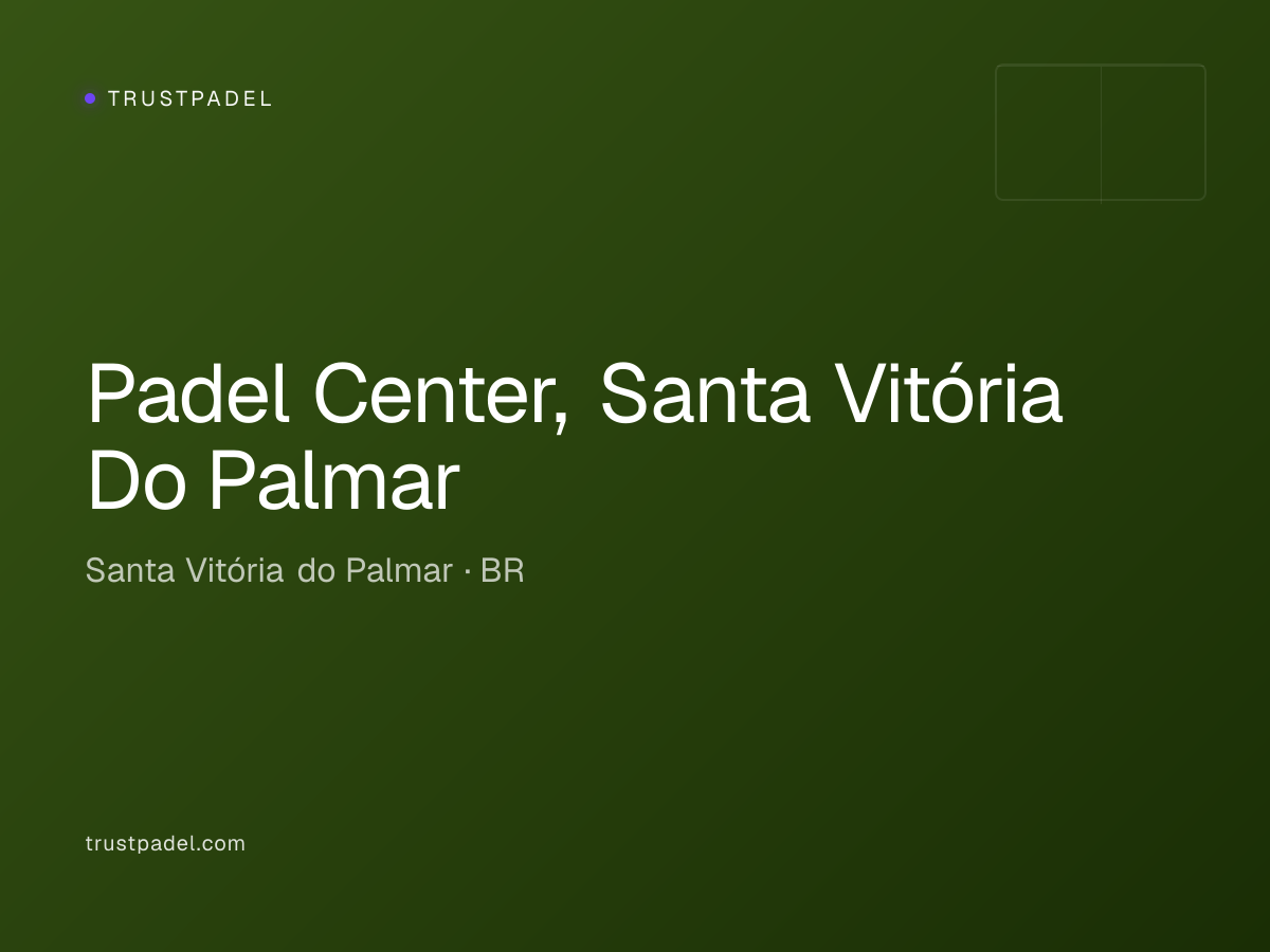Padel Center, Santa Vitória Do Palmar padel club