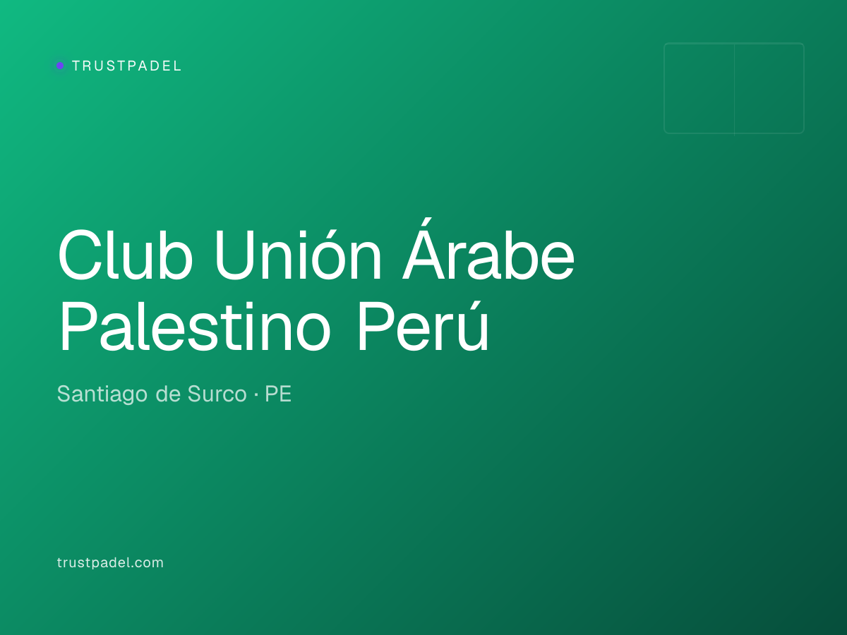Club Unión Árabe Palestino Perú padel club