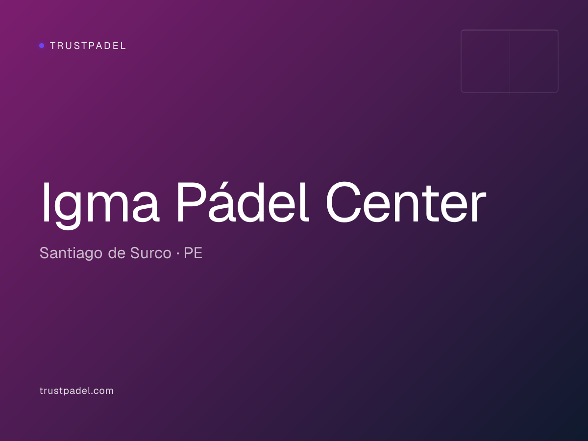 Igma Pádel Center padel club