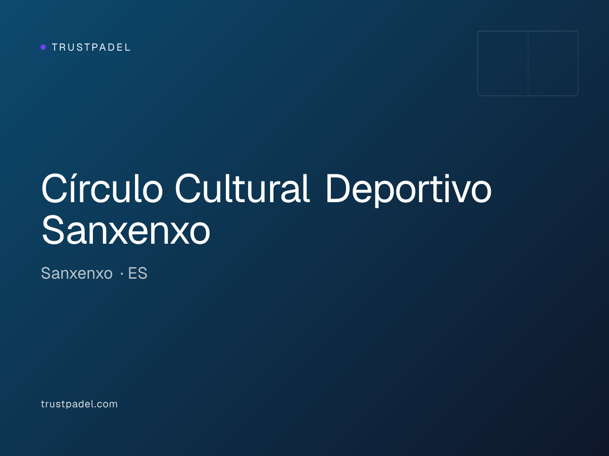 Círculo Cultural Deportivo Sanxenxo padel club