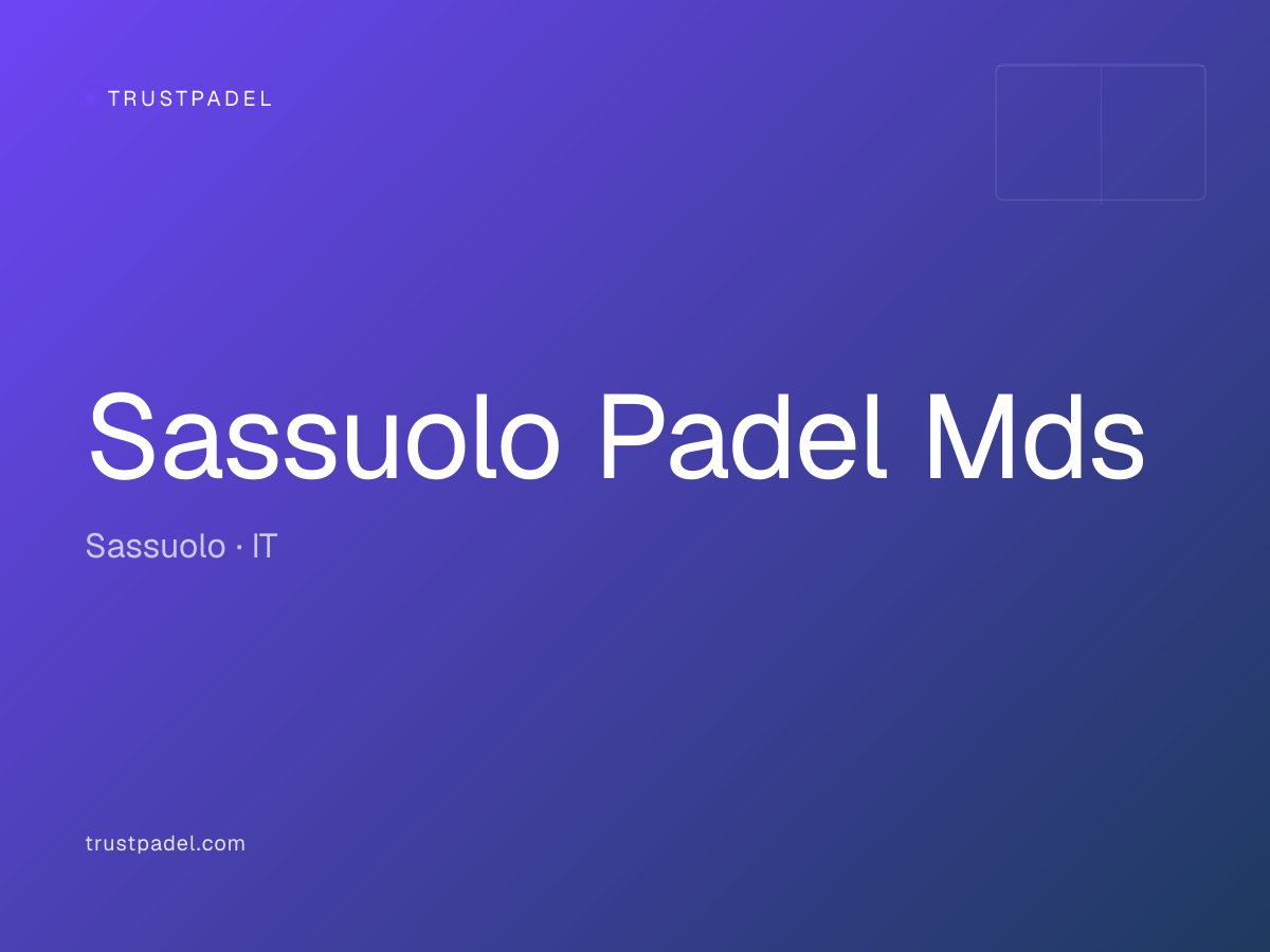 Sassuolo Padel Mds padel club