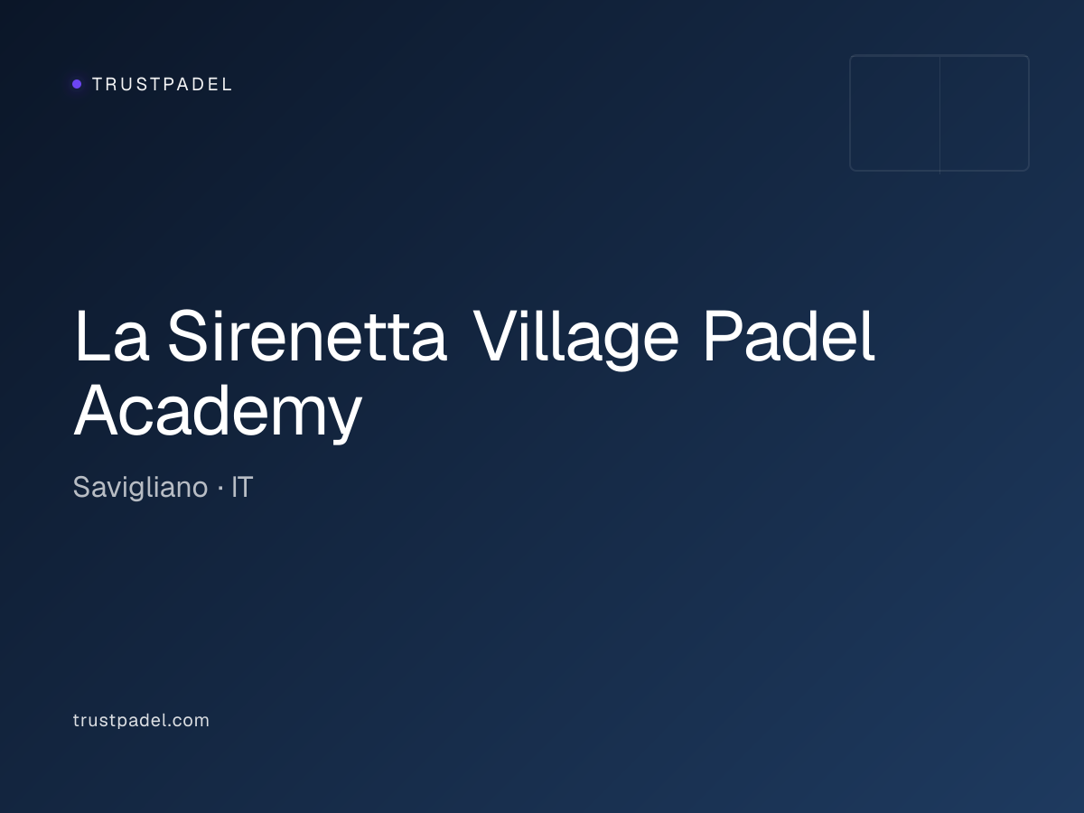 La Sirenetta Village Padel Academy padel club