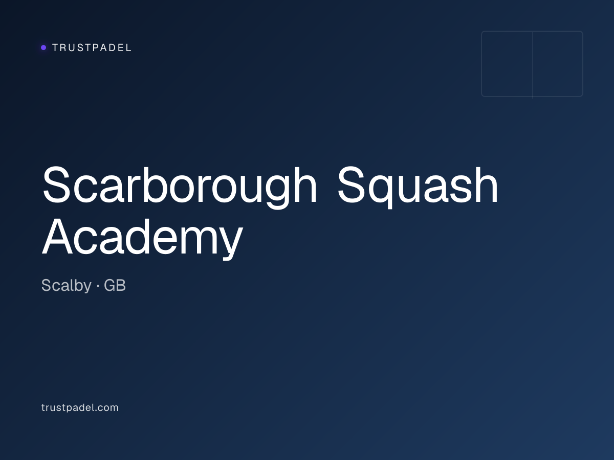 Scarborough Squash Academy padel club