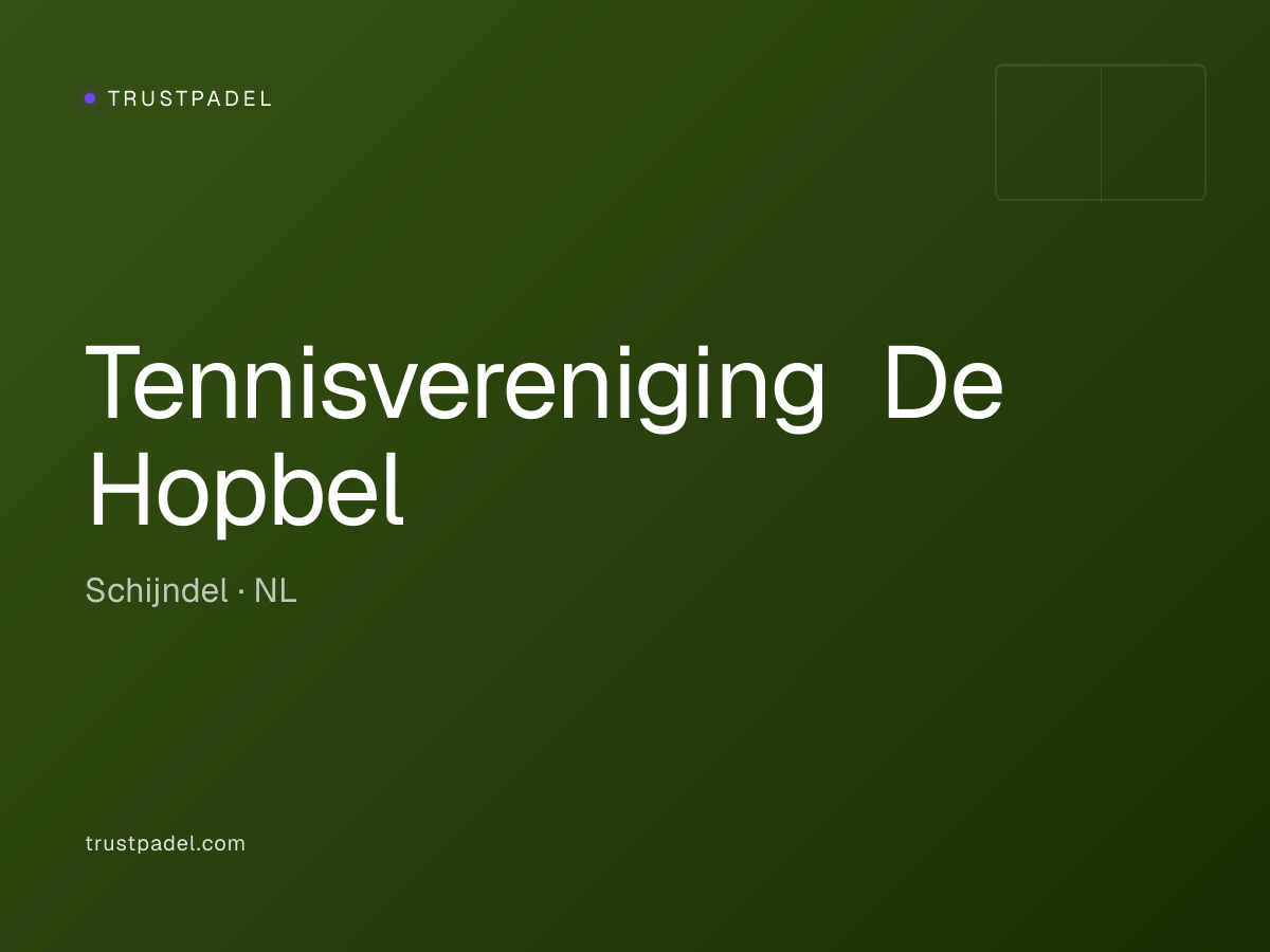 Tennisvereniging De Hopbel padel club