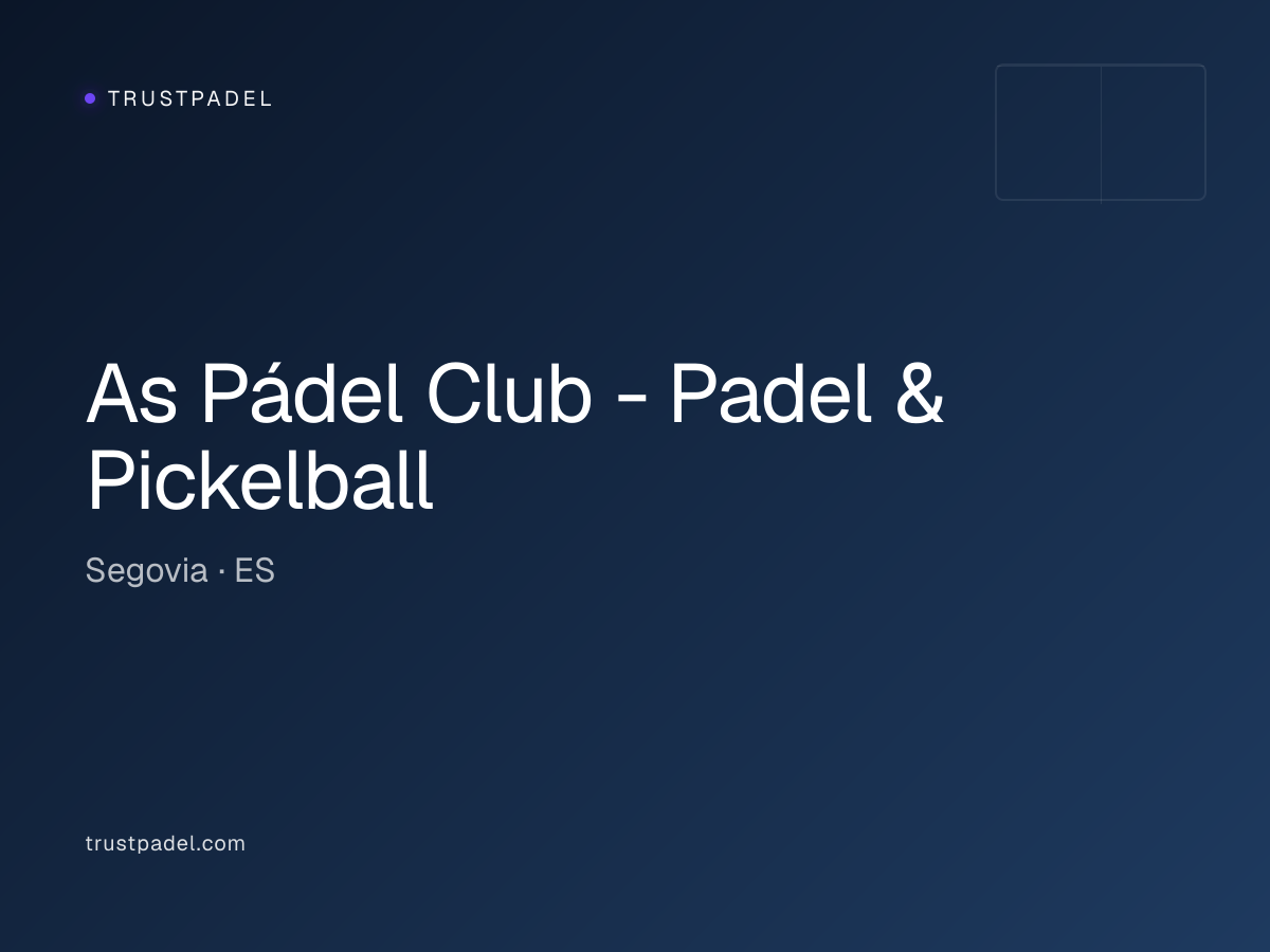 As Pádel Club - Padel & Pickelball padel club
