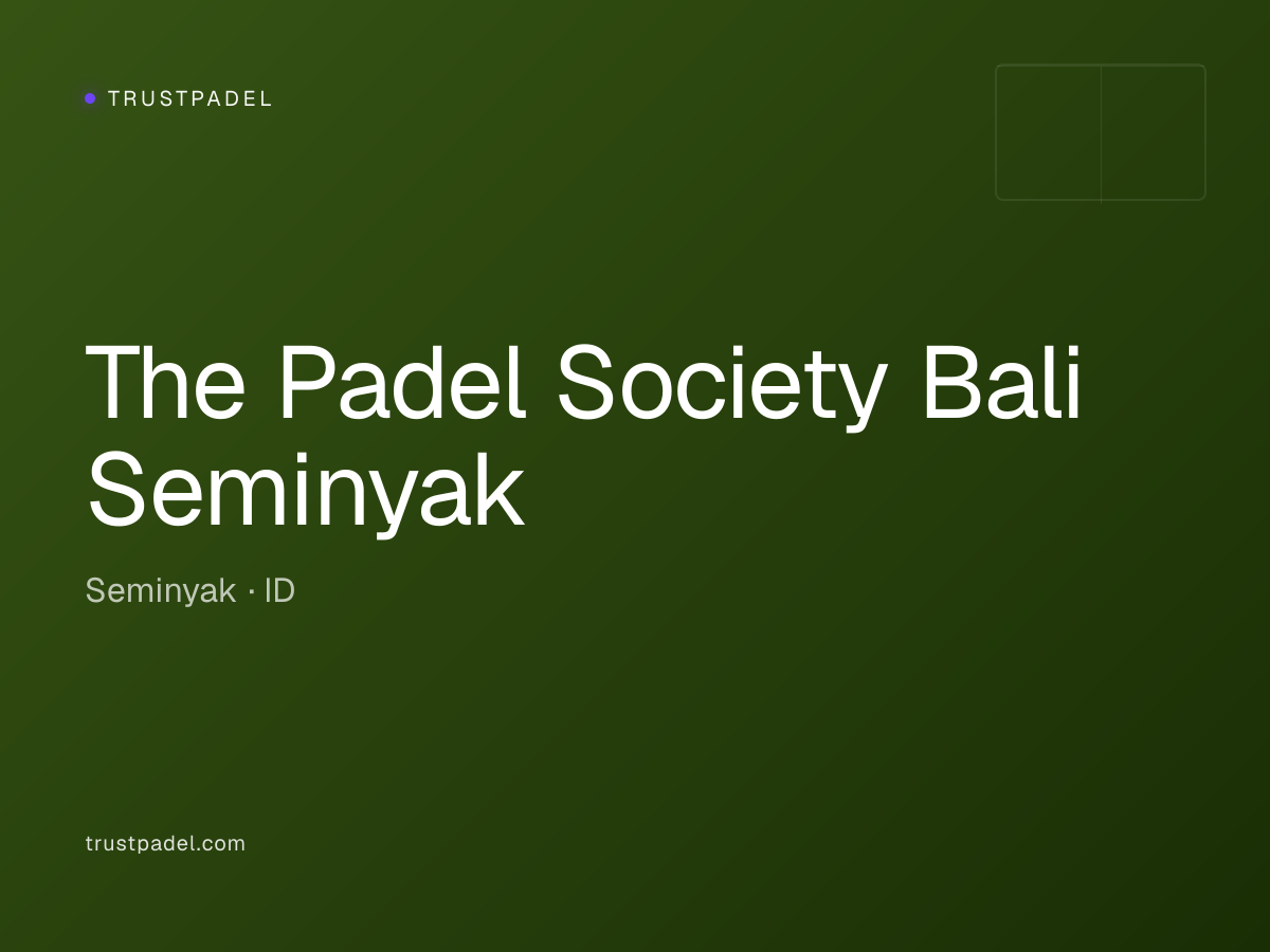 The Padel Society Bali Seminyak padel club