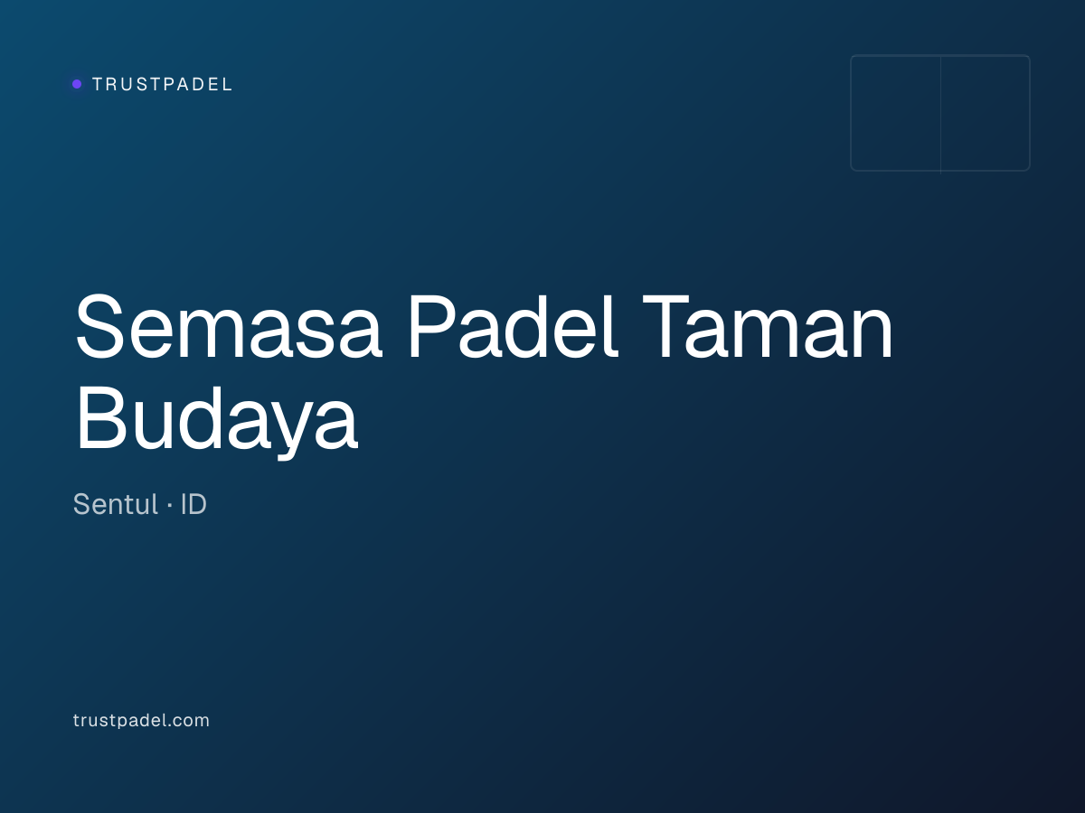 Semasa Padel Taman Budaya padel club